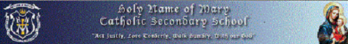 Holy Name of Mary High School Banner